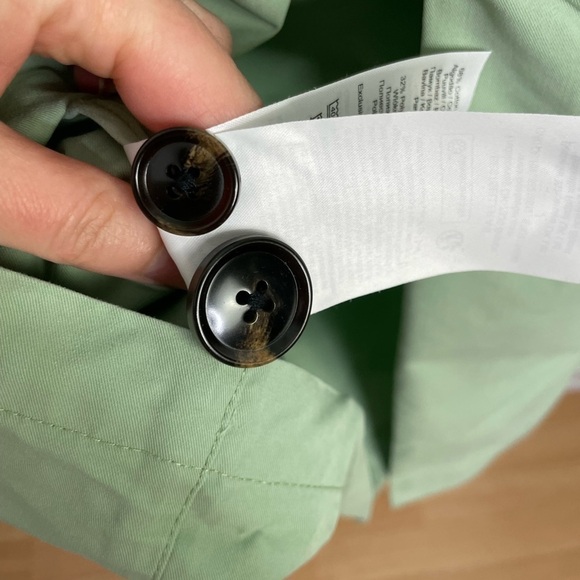 Jjxx Loose double-breasted trench coat in smoke green - Picture 10 of 14